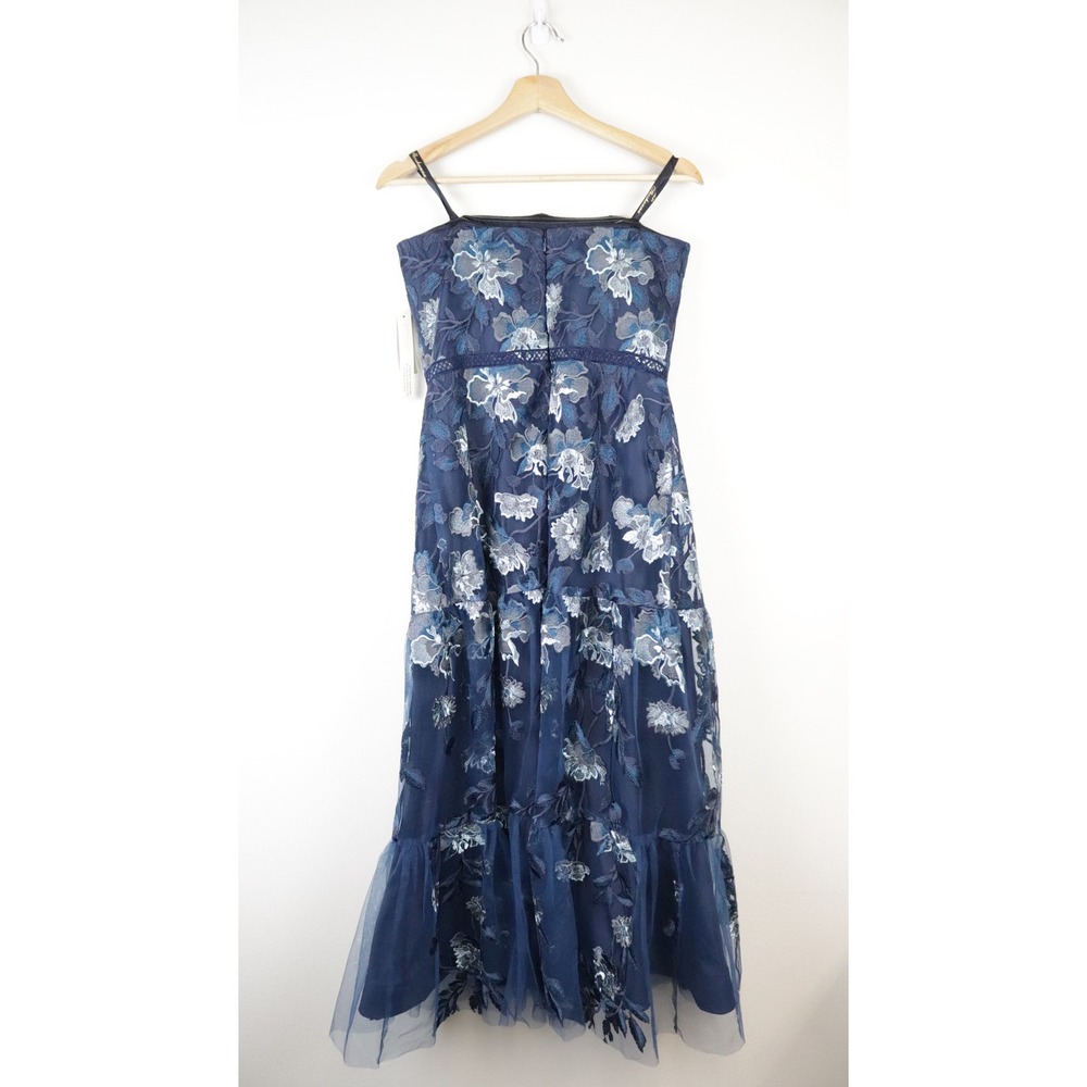 NWT Shoshanna Anthropologie‎ Silas Embroidered Maxi Dress 6 Strapless - Picture 3 of 12